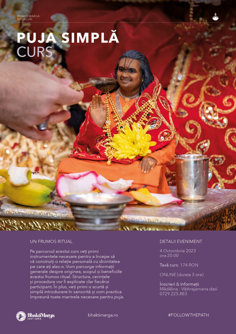Curs Simple Puja - 4 oct 2023 - online